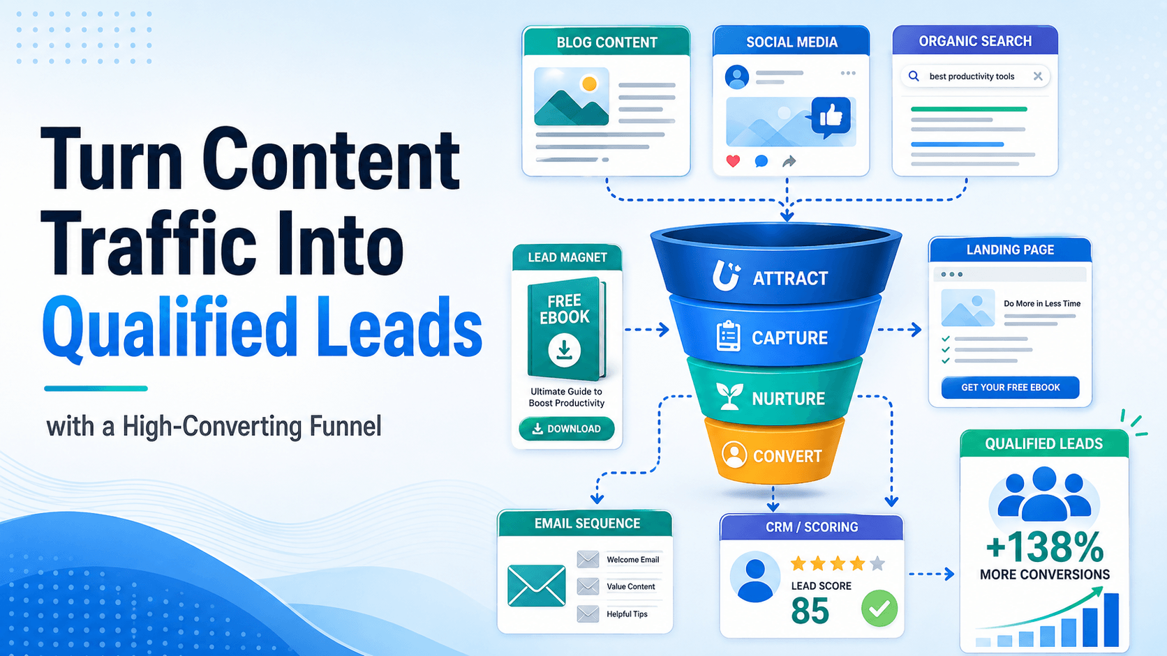 Qualified Leads funnel image for blog by Full Stack Marketing Consultants